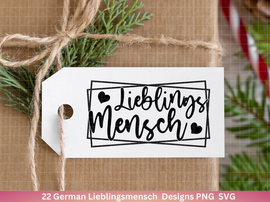 Deutsche Plotterdatei Lieblingsmensch - Du bist toll - Cricut Silhouette Studio Plotterdatei - Herzmensch Geschenk - Mit Liebe SVG Bundle