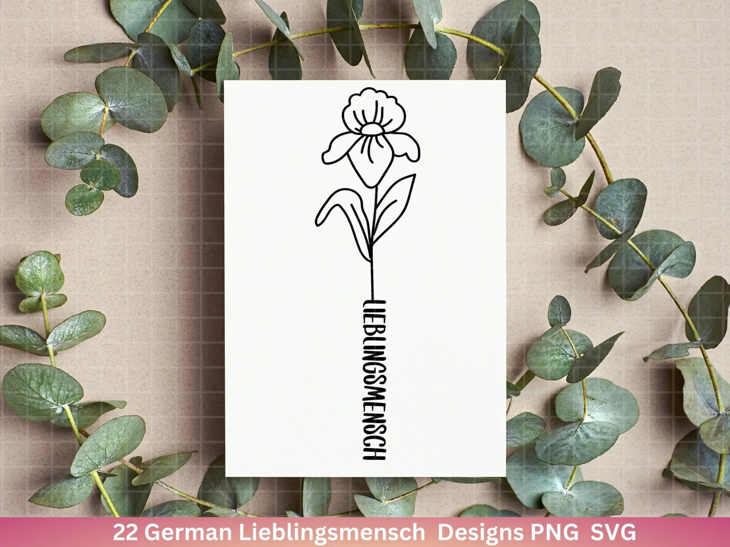 Deutsche Plotterdatei Lieblingsmensch - Du bist toll - Cricut Silhouette Studio Plotterdatei - Herzmensch Geschenk - Mit Liebe SVG Bundle