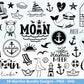 Deutsche Plotterdatei Maritim - Moin Plotterdatei - Nautical Clipart - Leuchtturm svg - Möwen svg - Wilkommen im Norden svg - Cricut Ahoi - EmidaDesign