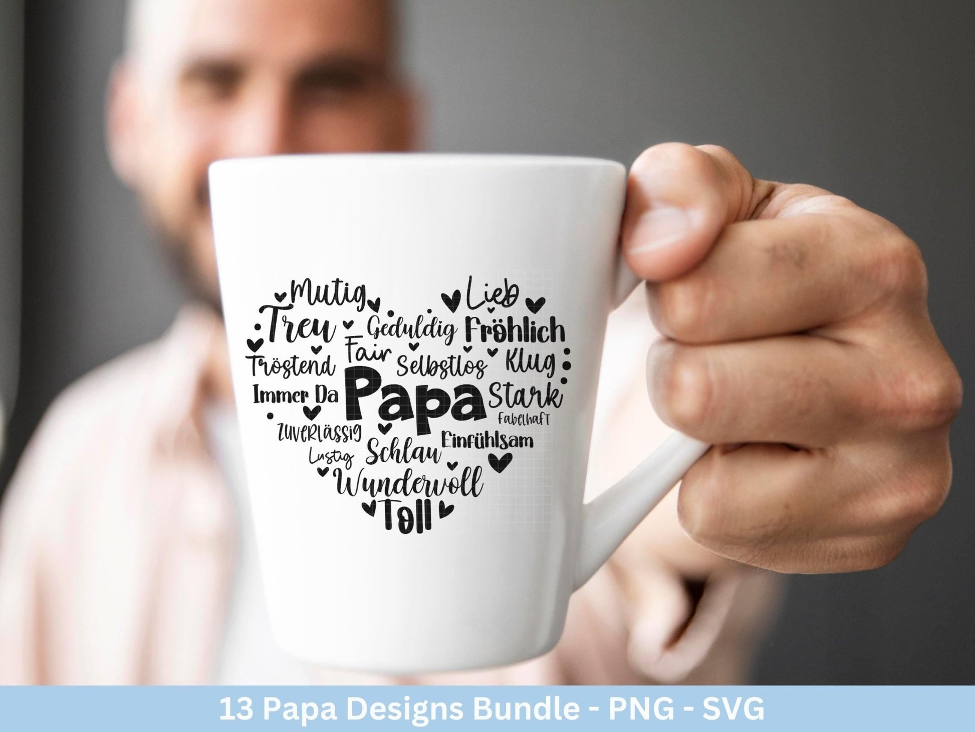 Deutsche Plotterdatei Papa - Vatertagsgeschenk - Papa svg - Deutsche Sprüche Svg - Familie Svg - Cricut svg - Laserdatei Papa - Geschenk Papa - EmidaDesign