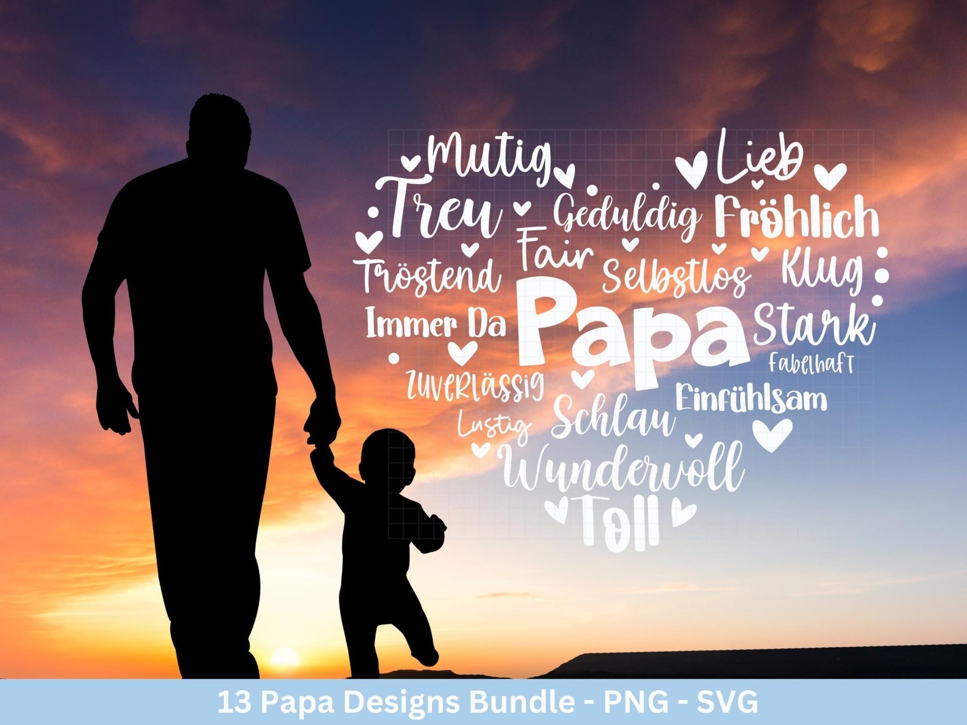 Deutsche Plotterdatei Papa - Vatertagsgeschenk - Papa svg - Deutsche Sprüche Svg - Familie Svg - Cricut svg - Laserdatei Papa - Geschenk Papa - EmidaDesign