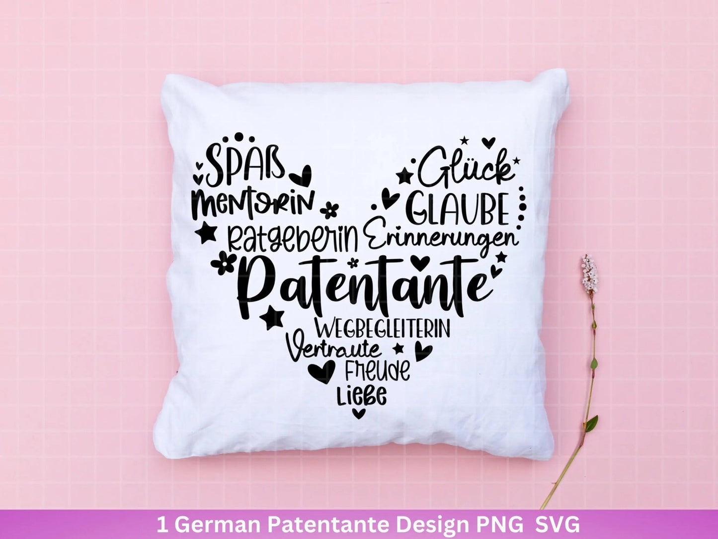 Deutsche Plotterdatei Patentante - Plotterdatei Herz svg - Patentante svg - Deutsche Sprüche svg - Plotterdatei Geschenk - Cricut Datei