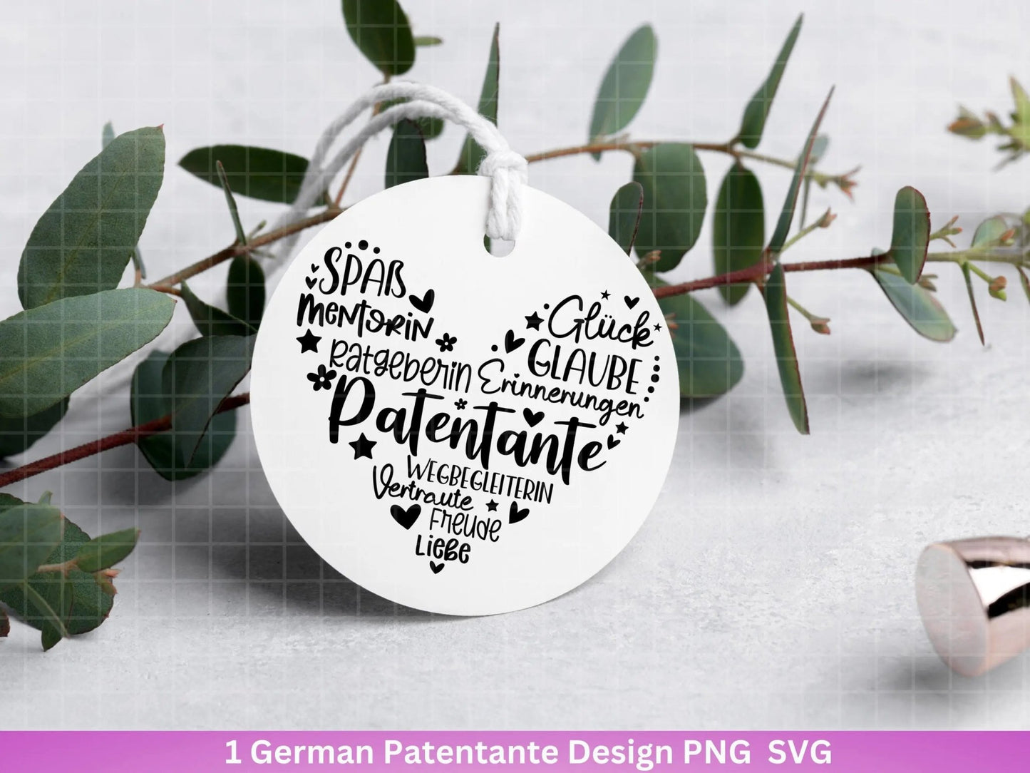 Deutsche Plotterdatei Patentante - Plotterdatei Herz svg - Patentante svg - Deutsche Sprüche svg - Plotterdatei Geschenk - Cricut Datei