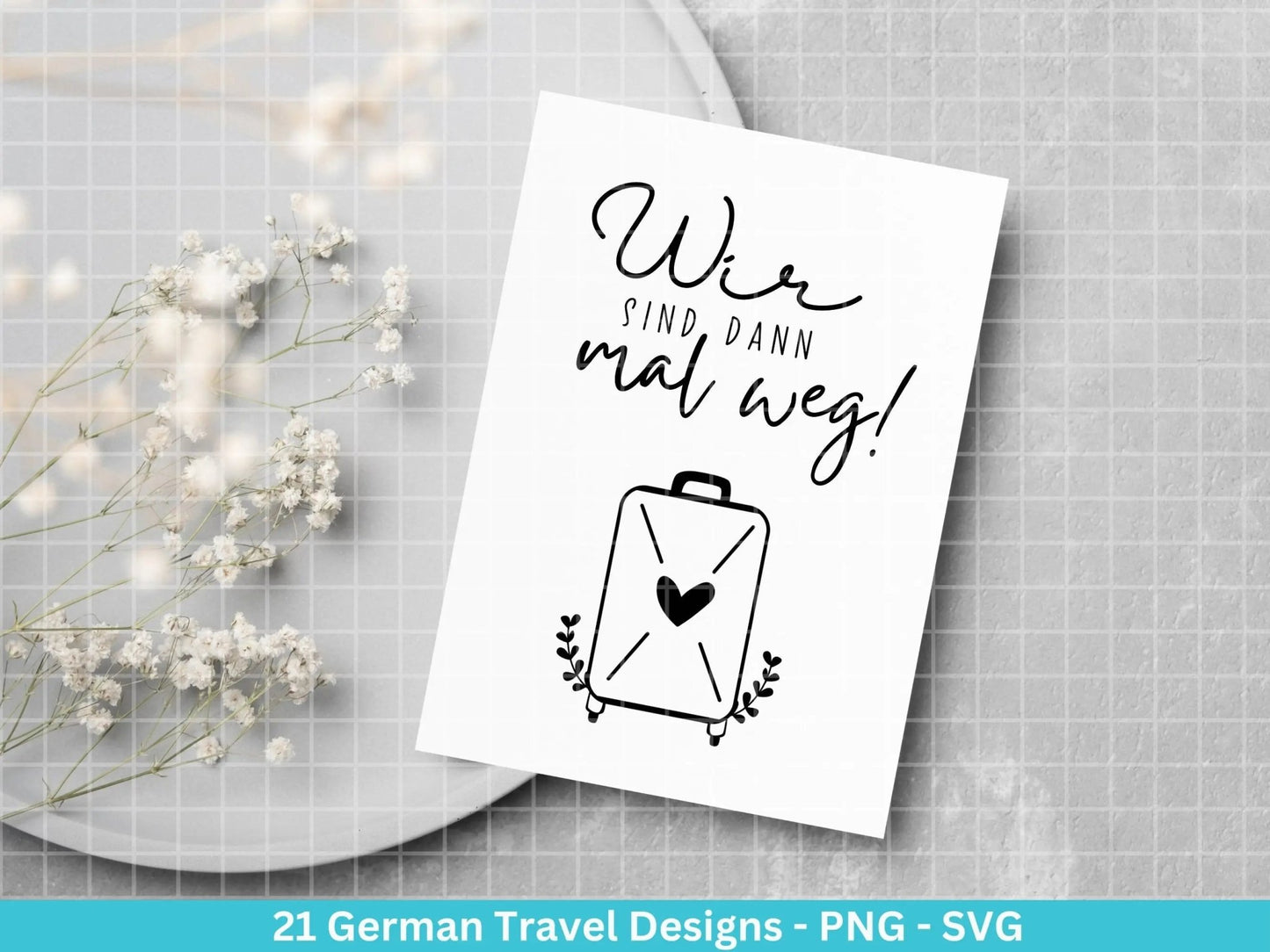 Deutsche Plotterdatei Reisen svg png Bundle - Koffer svg- Sommer svg - Reisen svg - Cricut Silhouette Studio - Reisen Sprüche - Urlaub svg