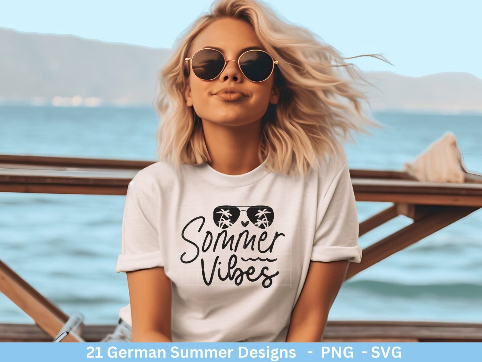 Deutsche Plotterdatei Sommer Urlaub - Strand svg- Sommer svg - Hallo Sommer svg - Cricut Silhouette - Sommer Spruch svg - Vitamin See - EmidaDesign