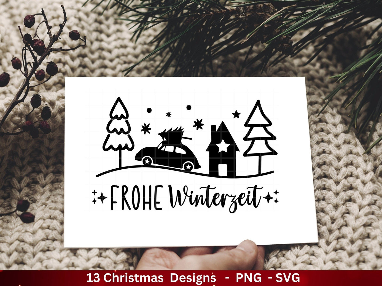 Deutsche Plotterdatei Weihnachten - Schriftzüge Weihnachten deutsch - Weihnachtshäuser - Plotterdatei Home - Winterzauber - Oh Tannenbaum - EmidaDesign