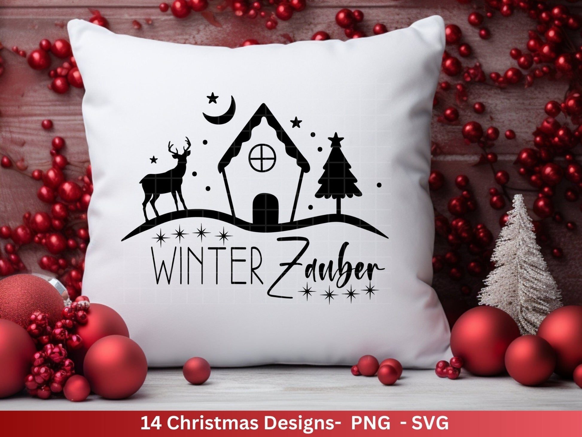 Deutsche Plotterdatei Weihnachten - Schriftzüge Weihnachten deutsch - Weihnachtshäuser - Plotterdatei Home - Winterzauber - Oh Tannenbaum - EmidaDesign