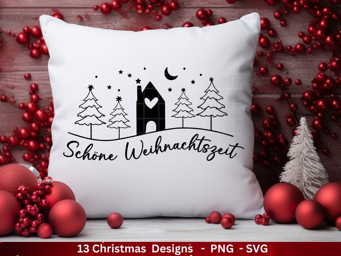 Deutsche Plotterdatei Weihnachten - Schriftzüge Weihnachten deutsch - Weihnachtshäuser - Plotterdatei Home - Winterzauber - Oh Tannenbaum - EmidaDesign