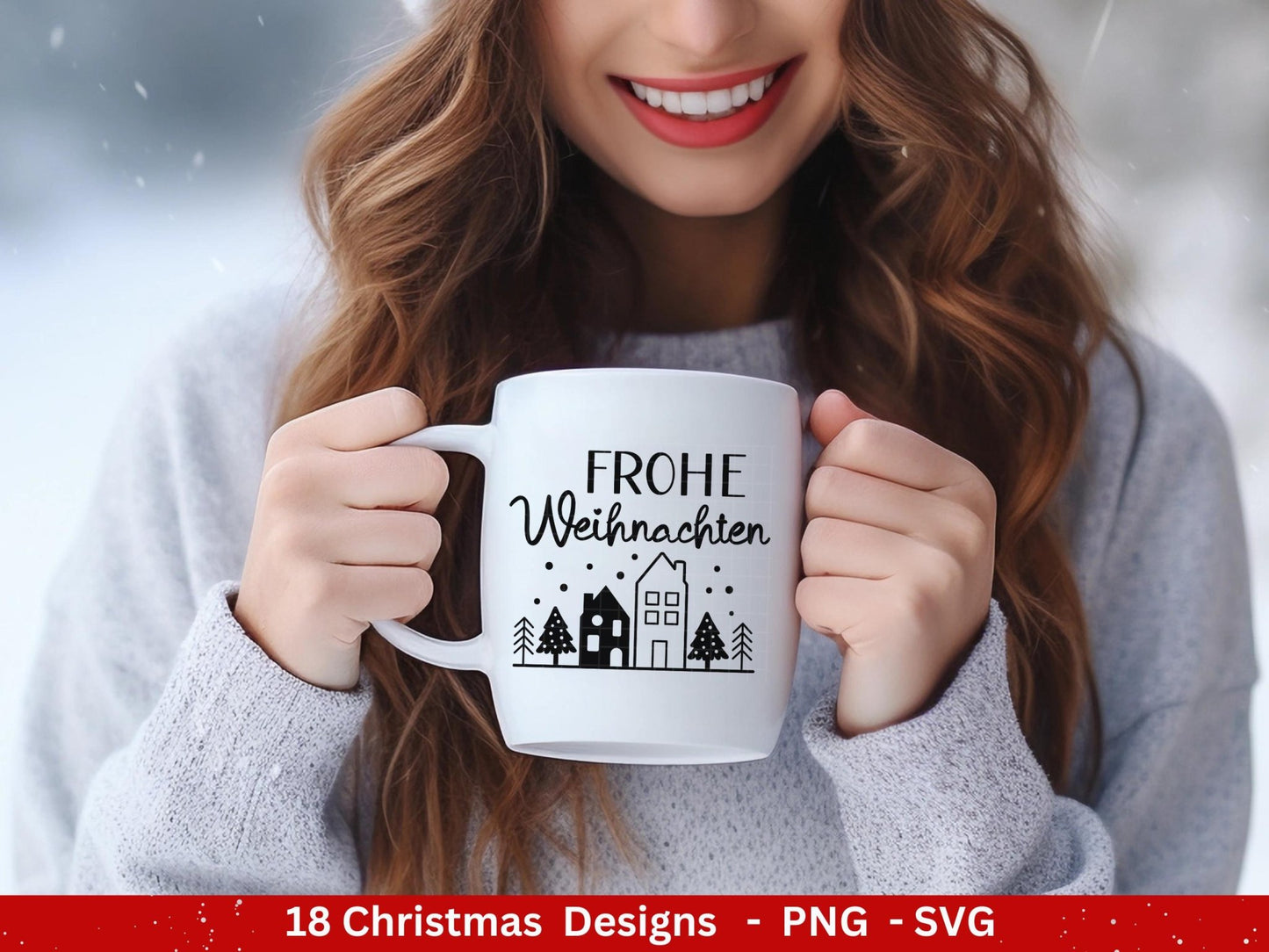 Deutsche Plotterdatei Weihnachten - Schriftzüge Weihnachten - Weihnachtshäuser - Frohe Weihnachten - Winterzauber - Tannenbaum - Digistamps - EmidaDesign