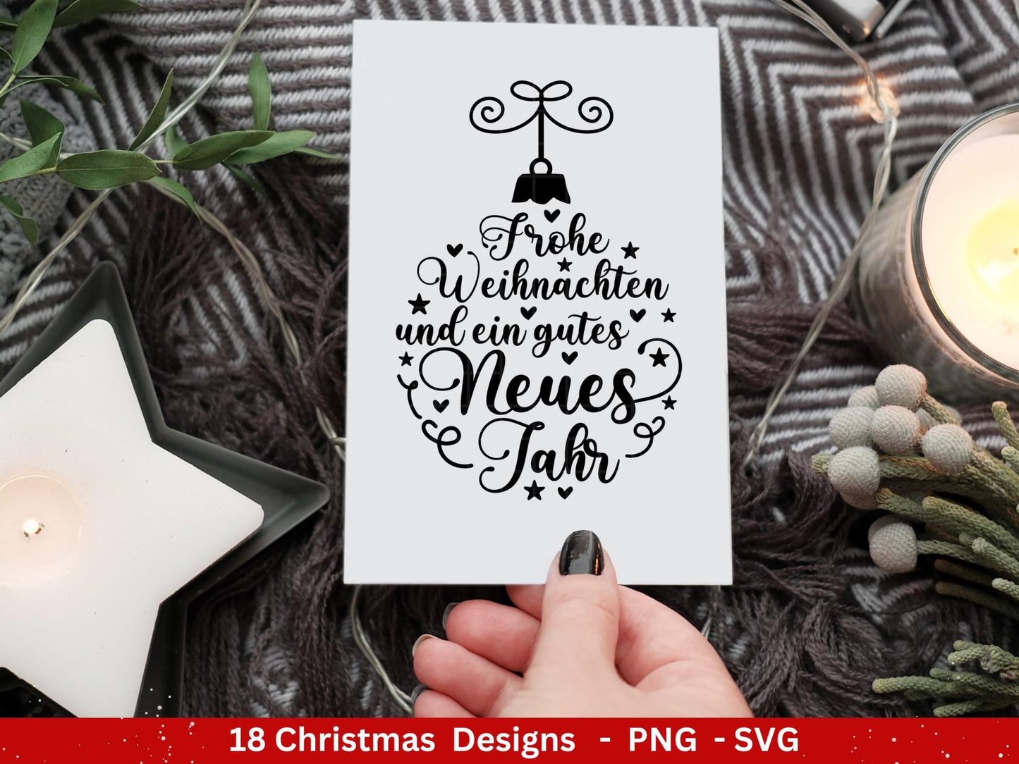 Deutsche Plotterdatei Weihnachten - Schriftzüge Weihnachten - Weihnachtshäuser - Frohe Weihnachten - Winterzauber - Tannenbaum - Digistamps - EmidaDesign