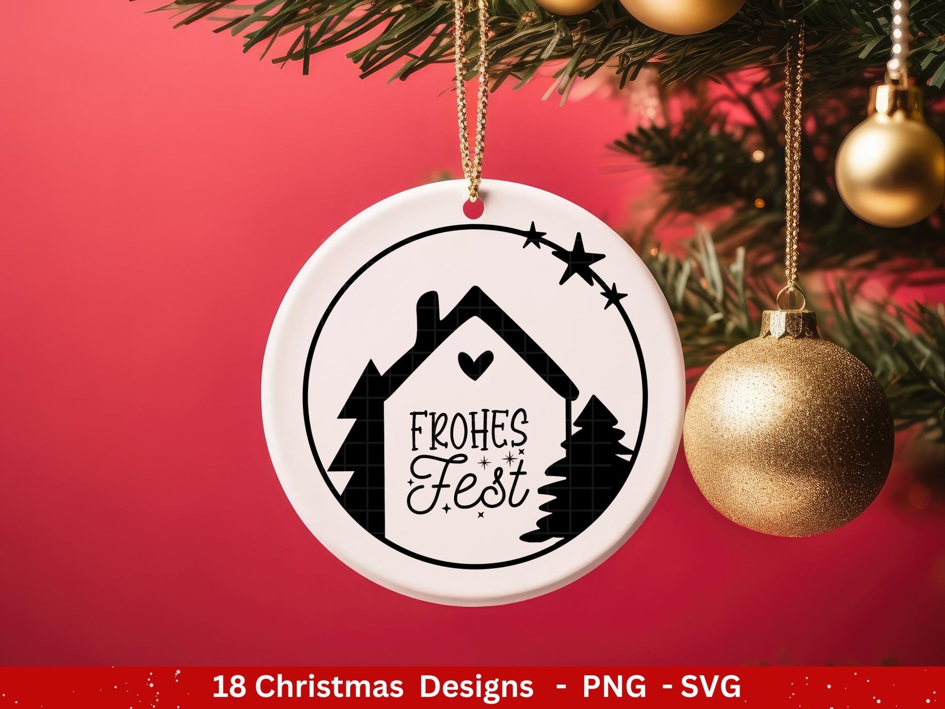 Deutsche Plotterdatei Weihnachten - Schriftzüge Weihnachten - Weihnachtshäuser - Frohe Weihnachten - Winterzauber - Tannenbaum - Digistamps - EmidaDesign