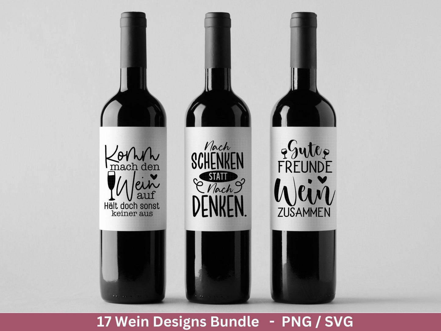 Deutsche Plotterdatei Wein Sprüche Bundle - Wein svg - Wein Sprüche Svg - Cricut Silhouette Studio Plotterdatei - Alcohol svg Untersetzer