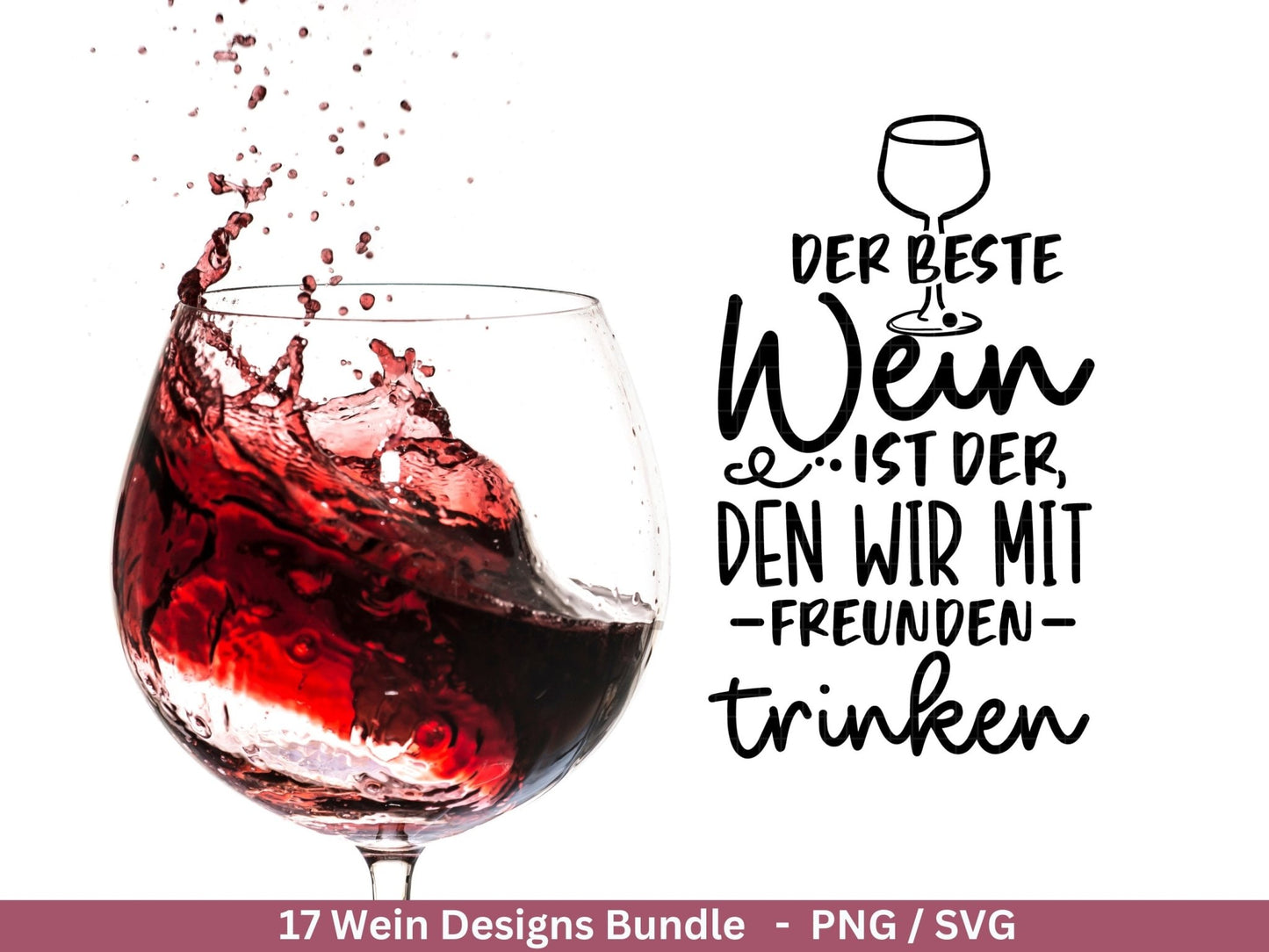 Deutsche Plotterdatei Wein Sprüche Bundle - Wein svg - Wein Sprüche Svg - Cricut Silhouette Studio Plotterdatei - Alcohol svg Untersetzer