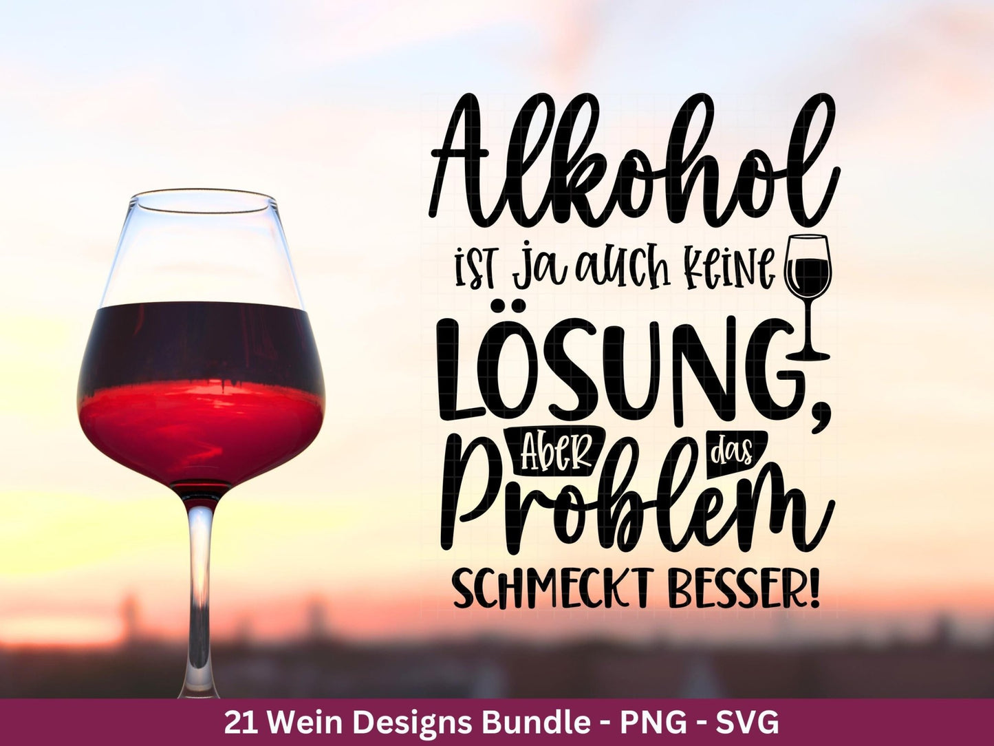 Deutsche Plotterdatei Wein Sprüche Bundle - Wein svg - Wein Sprüche Svg - Cricut Svg - Wine o clock - Alkohol svg - Untersetzer Sprüche - EmidaDesign