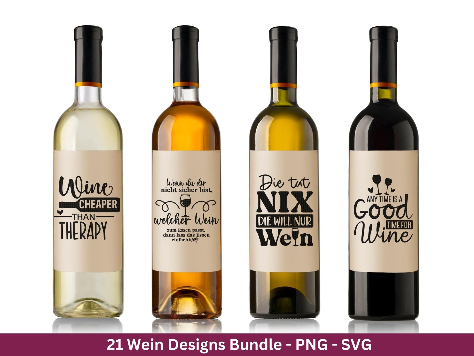 Deutsche Plotterdatei Wein Sprüche Bundle - Wein svg - Wein Sprüche Svg - Cricut Svg - Wine o clock - Alkohol svg - Untersetzer Sprüche - EmidaDesign