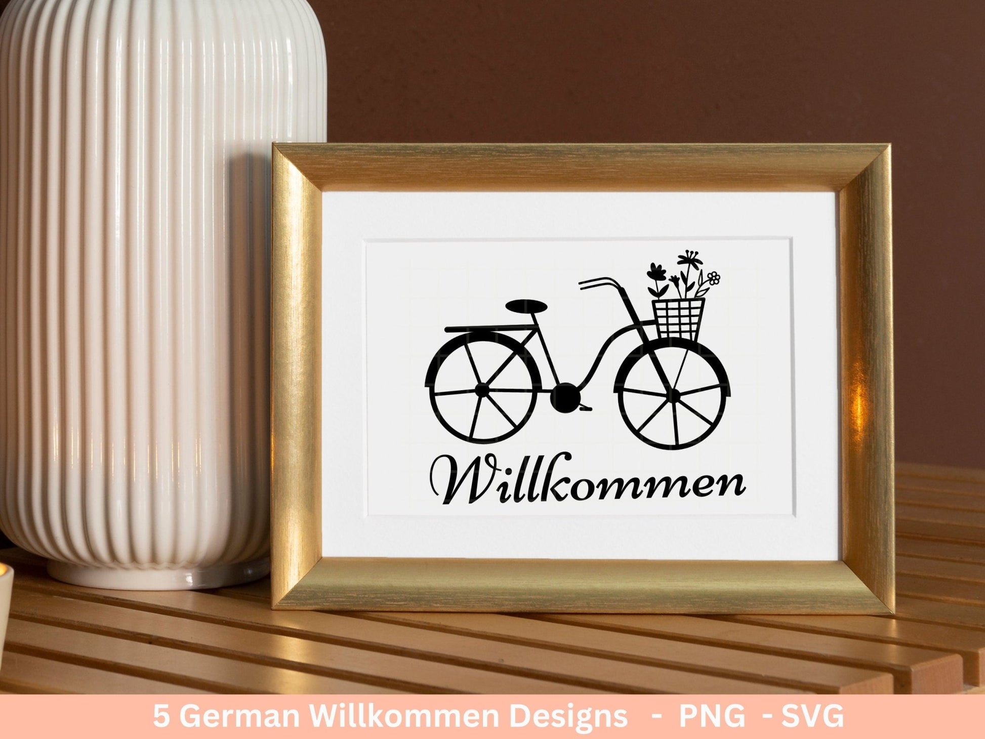 Deutsche Plotterdatei Willkommen - Frühling svg - Schön dass du da bist - Cricut Silhouette - Herzlich Willkommen Svg - Laserdatei Home - EmidaDesign