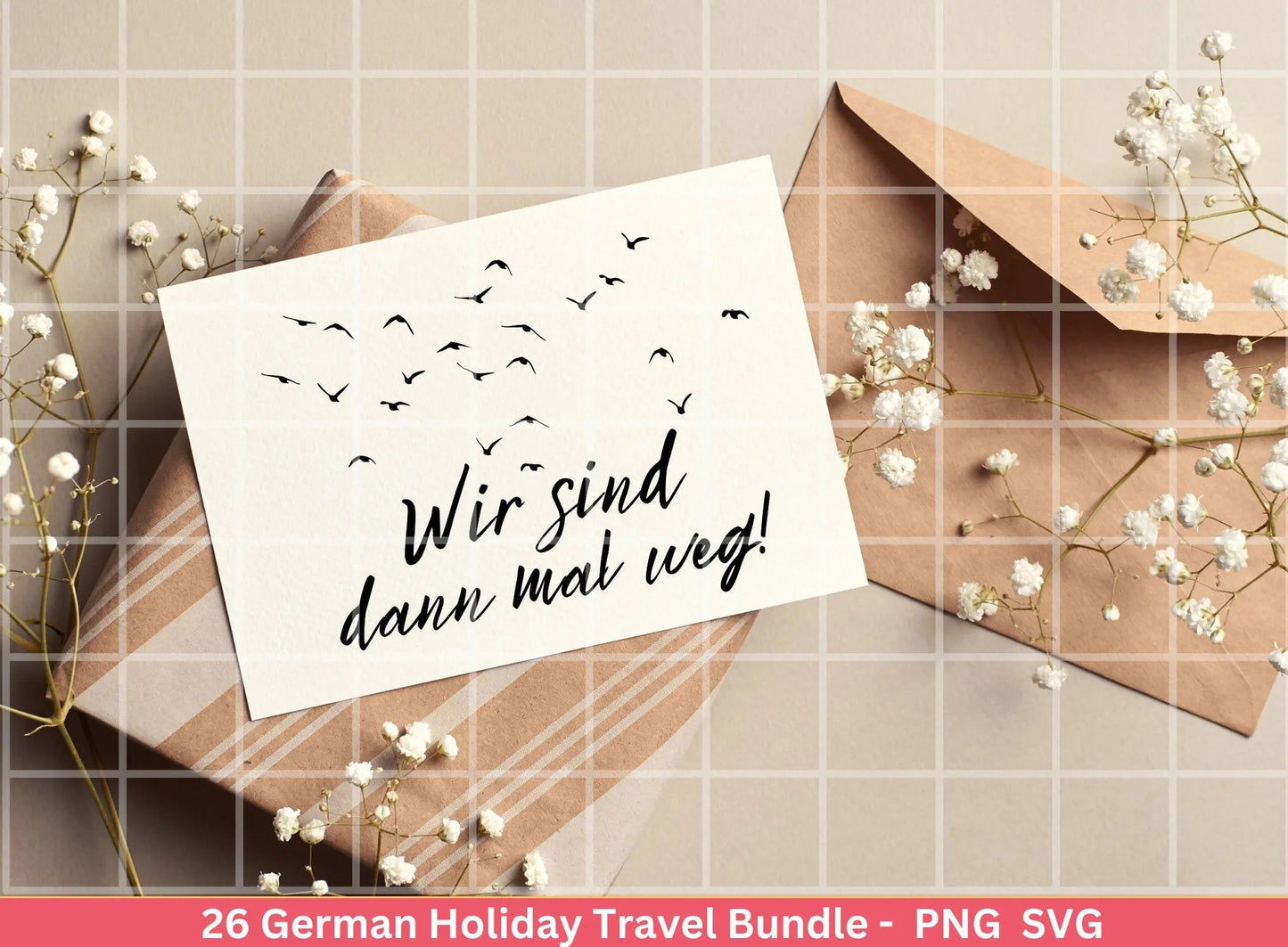 German Reisen Plotterdatei svg png Bundle - Strand svg- Sommer svg - Reisen svg - Cricut Silhouette Studio - Reisen Sprüche - Urlaub svg