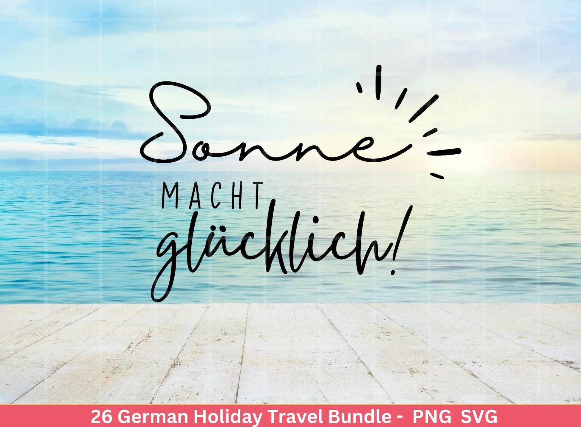 German Reisen Plotterdatei svg png Bundle - Strand svg- Sommer svg - Reisen svg - Cricut Silhouette Studio - Reisen Sprüche - Urlaub svg