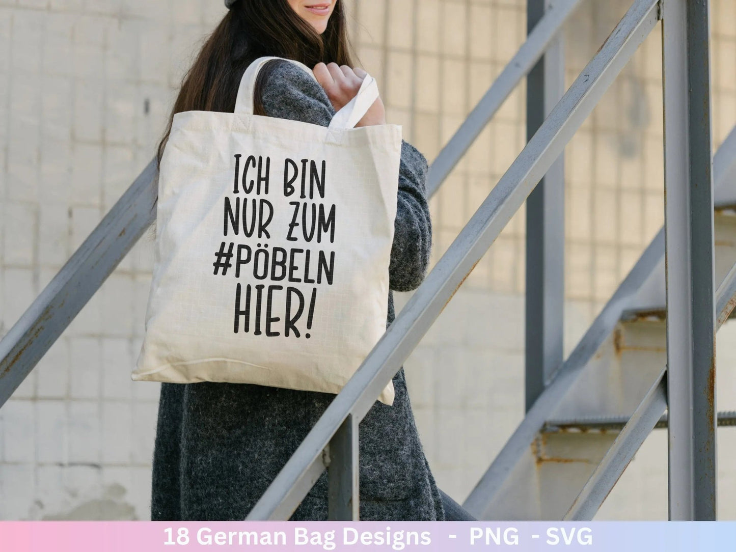 Deutsche Sprüche für Beutel Plotterdatei - Taschensprüche Bundle svg - Jutetasche plotten svg - Cricut Silhouette - Eine von den Juten