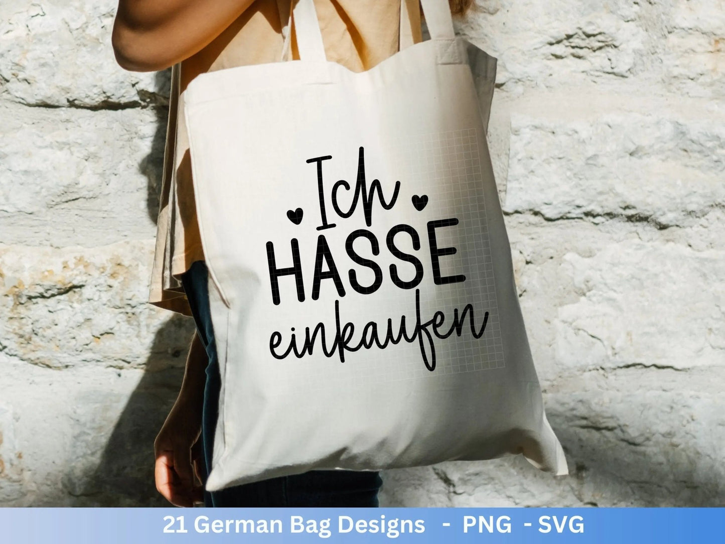 Deutsche Sprüche für Beutel Plotterdatei - Taschensprüche Bundle svg - Jutetasche plotten svg - Cricut Silhouette - Eine von den Juten