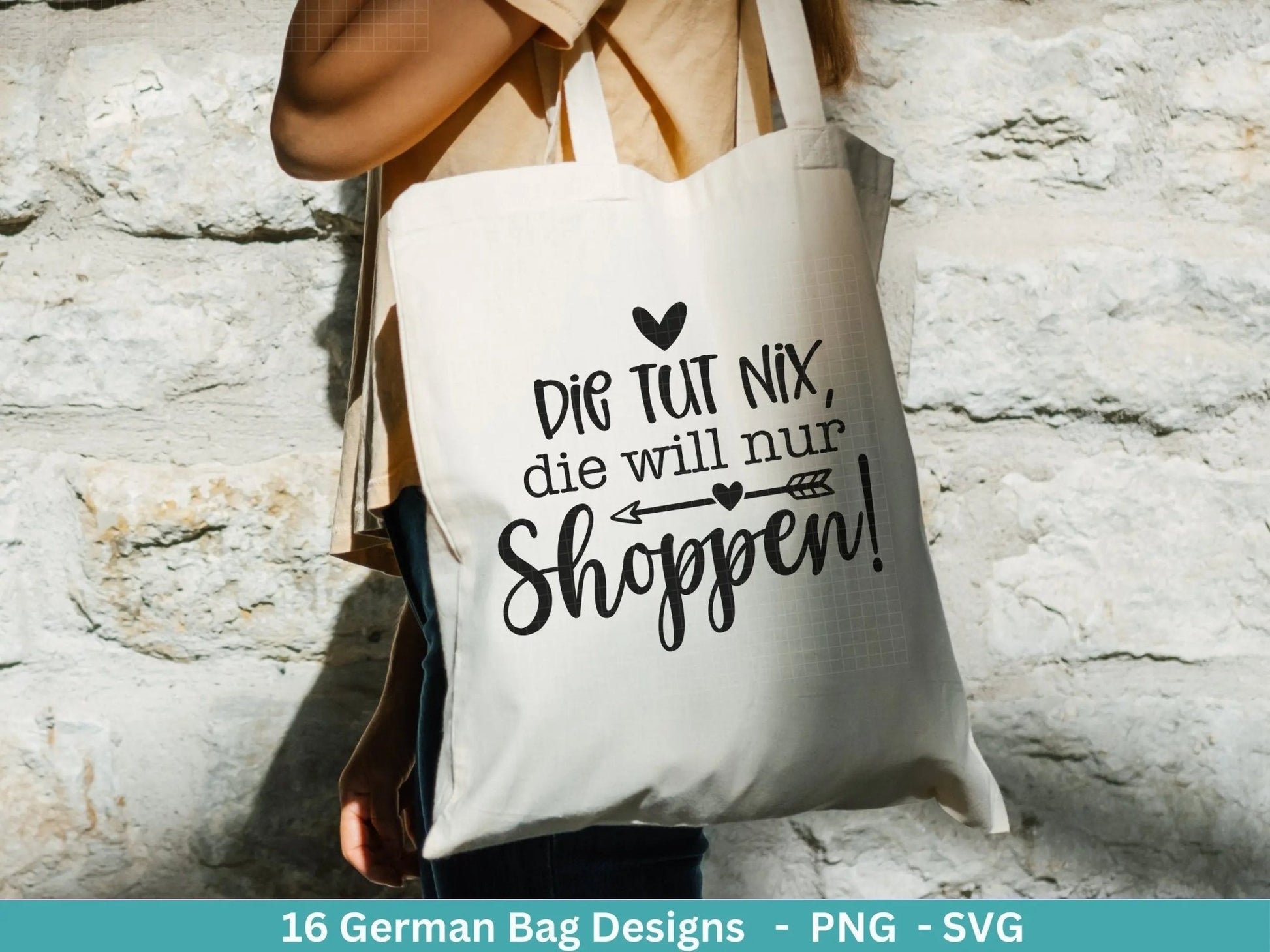 Deutsche Sprüche für Beutel Plotterdatei - Taschensprüche Bundle svg - Jutetasche plotten svg - Cricut Silhouette - Eine von den Juten