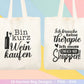 Deutsche Sprüche für Beutel Plotterdatei - Taschensprüche Bundle svg - Jutetasche plotten svg - Cricut Silhouette - Eine von den Juten