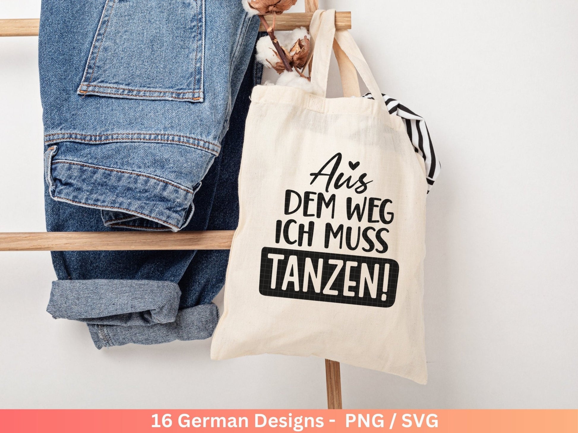 Deutsche Sprüche für Beutel Plotterdatei - Taschensprüche Bundle svg - Jutetasche plotten svg - Cricut Silhouette - Eine von den Juten