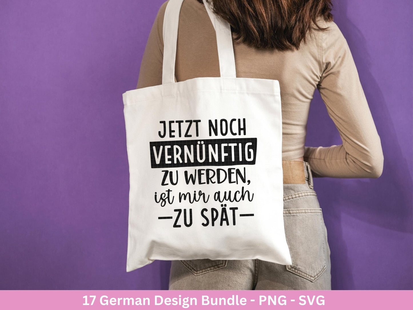 Deutsche Sprüche für Beutel Plotterdatei - Taschensprüche Bundle svg - Jutetasche plotten svg - Cricut Svg - Lustige Sprüche Svg - Geschenk - EmidaDesign