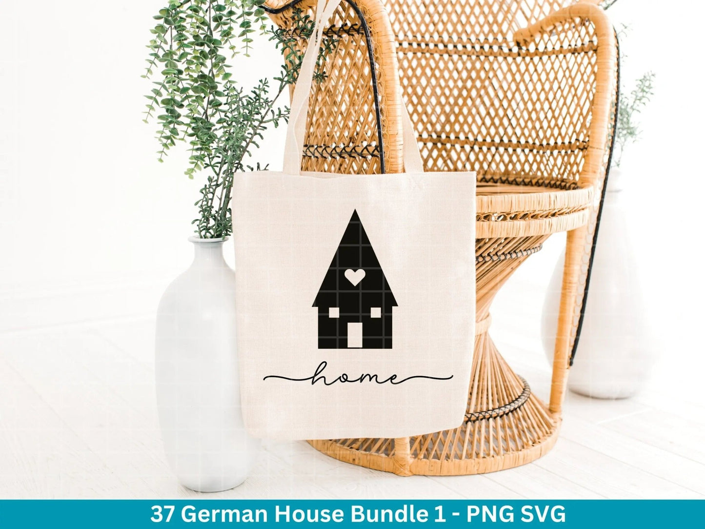 German Weihnachten Häuser Plotterdateien Svg Png - Plotterdatei Home - Zuhause Schriftzüge Silhouette Cricut Download - Home Bundle