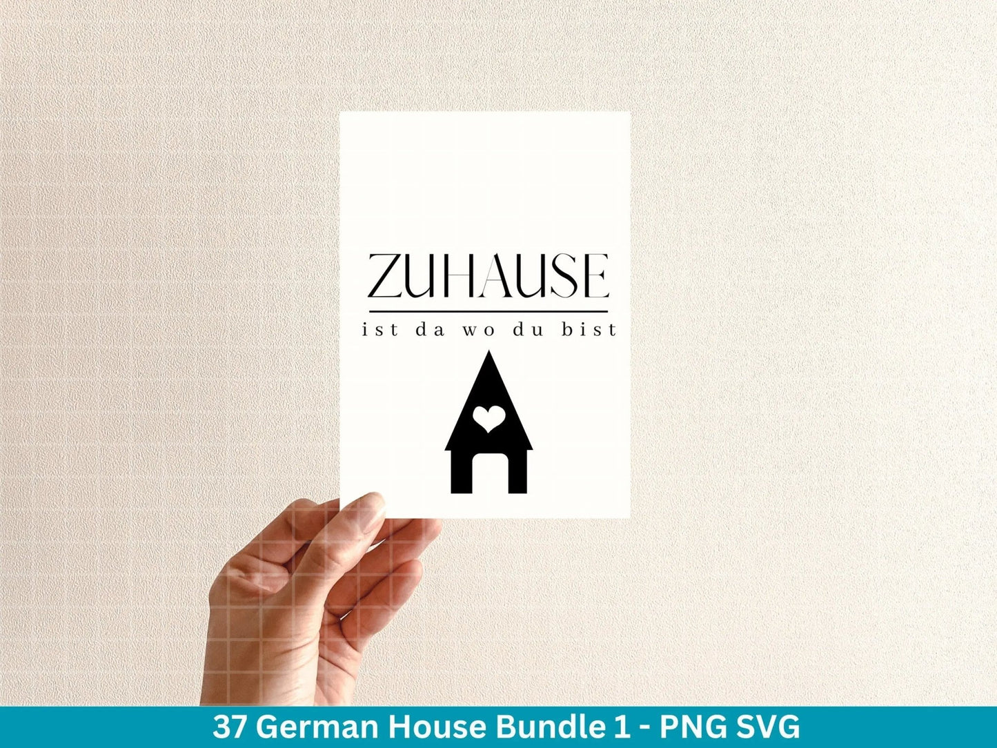 German Weihnachten Häuser Plotterdateien Svg Png - Plotterdatei Home - Zuhause Schriftzüge Silhouette Cricut Download - Home Bundle