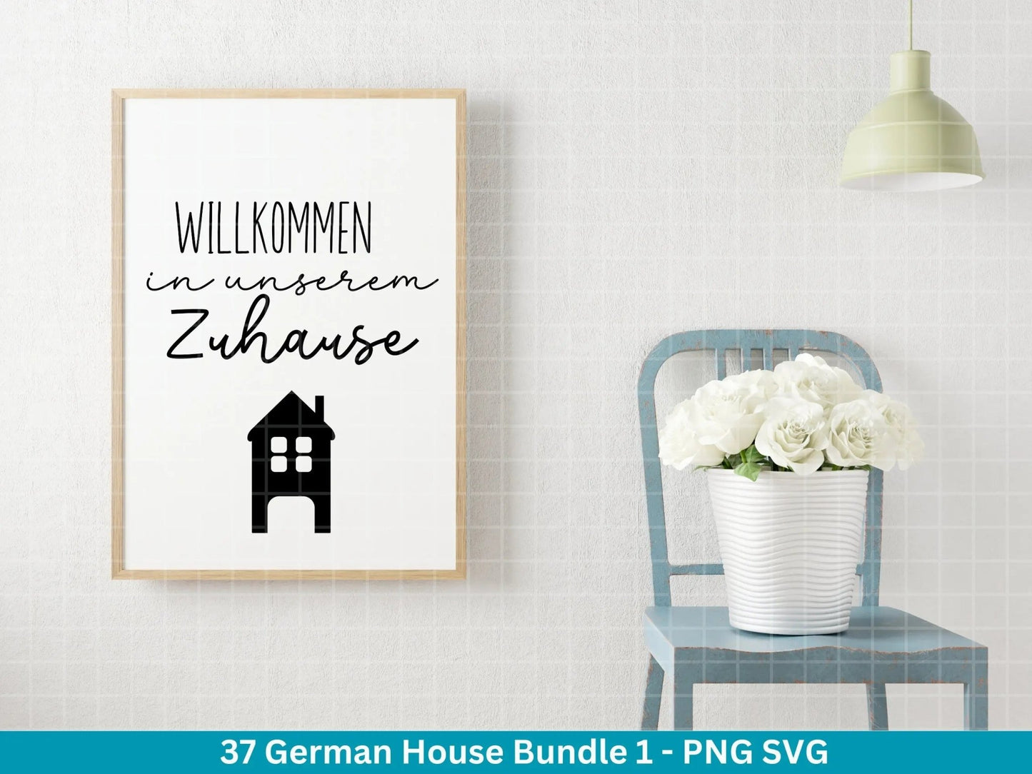 German Weihnachten Häuser Plotterdateien Svg Png - Plotterdatei Home - Zuhause Schriftzüge Silhouette Cricut Download - Home Bundle