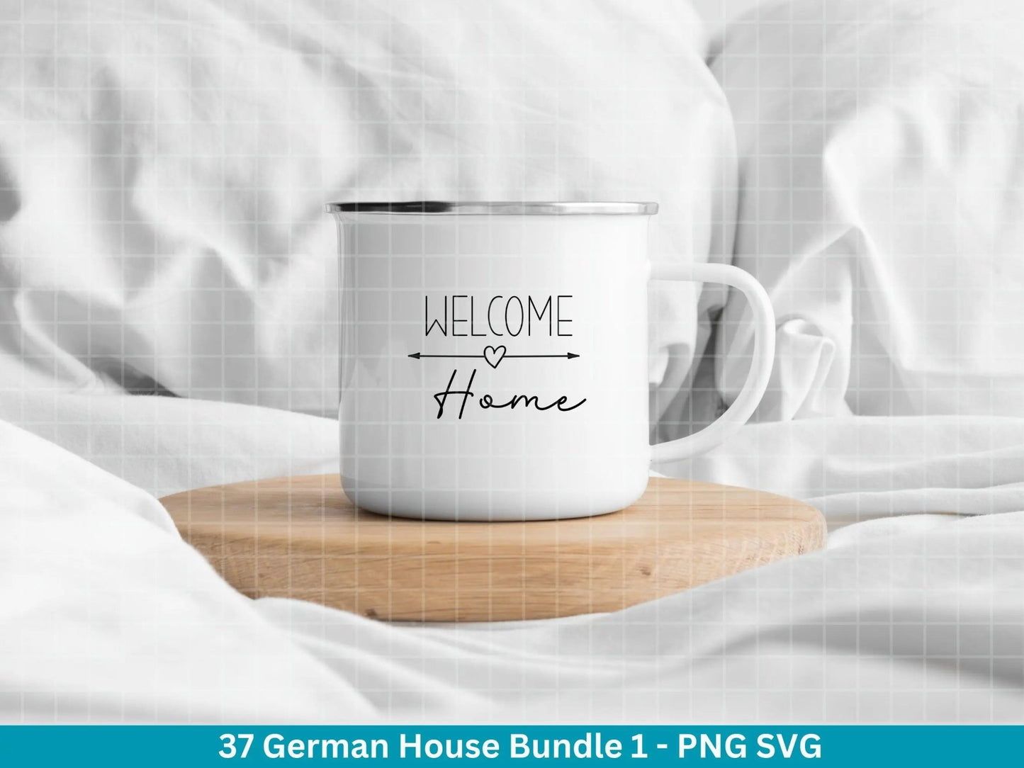 German Weihnachten Häuser Plotterdateien Svg Png - Plotterdatei Home - Zuhause Schriftzüge Silhouette Cricut Download - Home Bundle