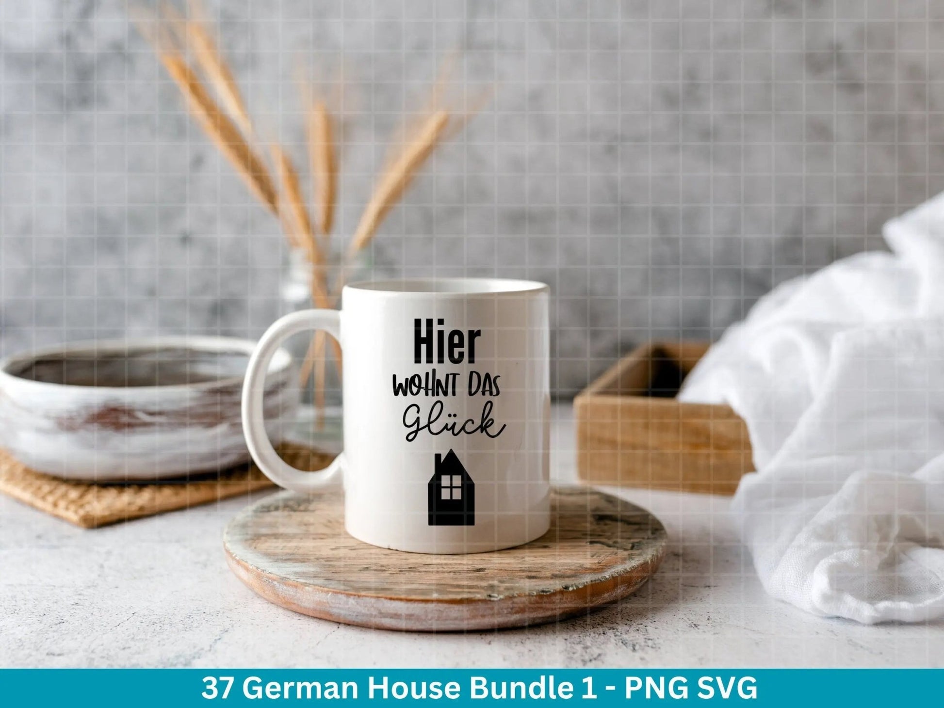 German Weihnachten Häuser Plotterdateien Svg Png - Plotterdatei Home - Zuhause Schriftzüge Silhouette Cricut Download - Home Bundle