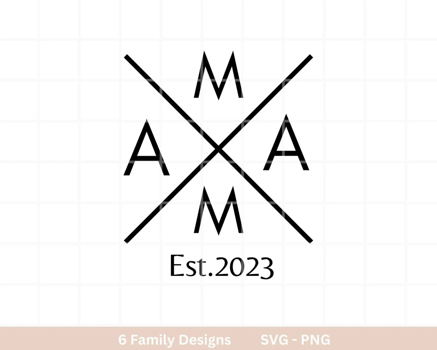 Familiennamen Plotterdatei - Papa svg - Mama svg - Mini svg - Cricut Silhouette Studio - Familienoutfit - Boss Shirt svg - Initialen png