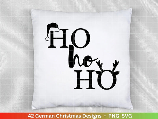 Frohe Weihnachten Plotterdatei Svg Png - Plotterdatei Weihnachten - Schriftzüge Weihnachten deutsch - Silhouette Cricut Download - Ho Ho Ho