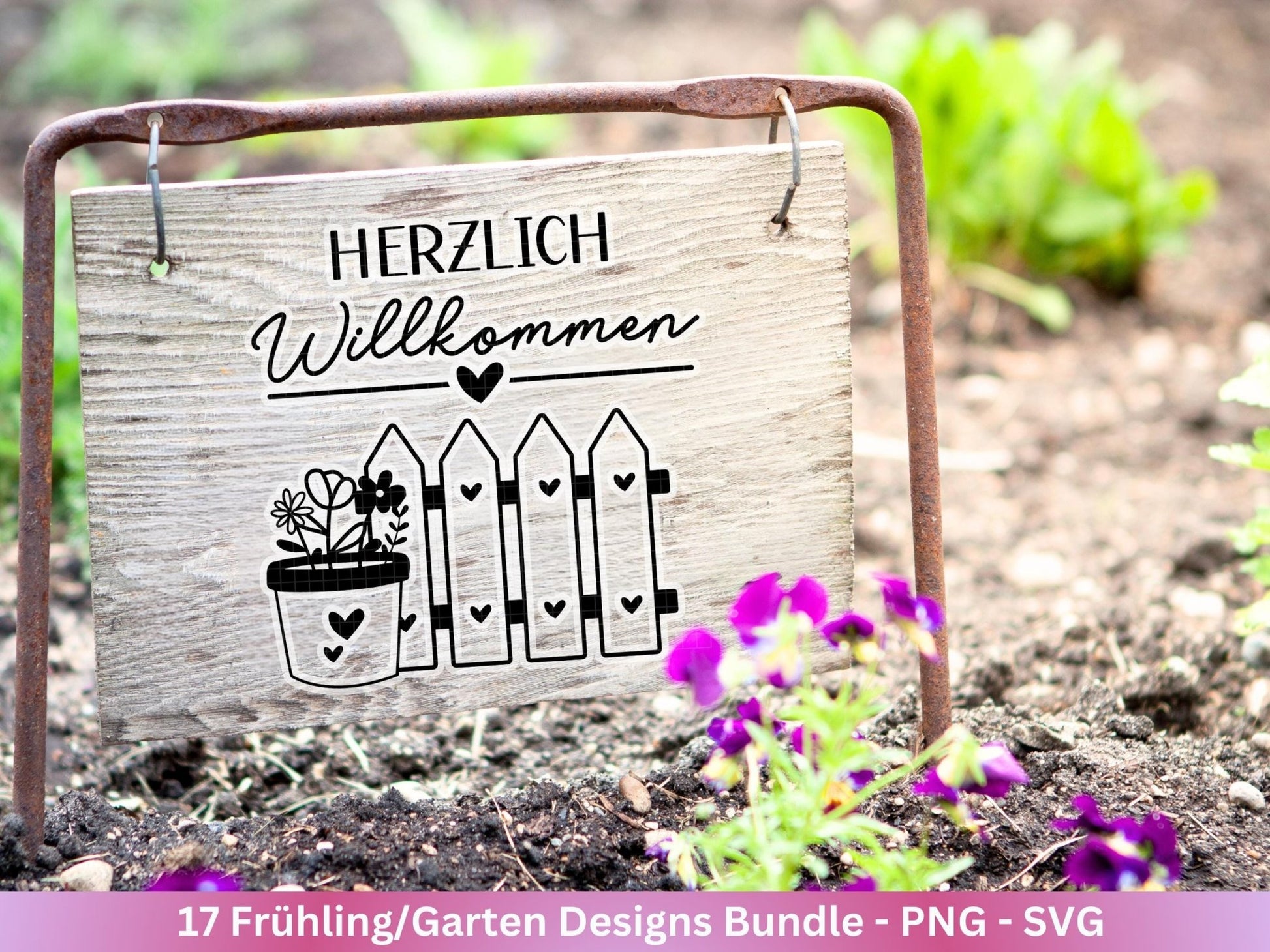 Frühling Plotterdatei - Garten Svg - Laserdatei Frühling - Cricut Svg - Ostern Svg - Frühling Svg - Schubkarre - Gartengeschenke - Home svg - EmidaDesign