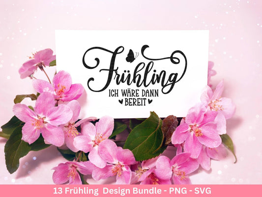 Frühling Plotterdatei - Hallo Frühling - Laserdatei Frühling - Cricut Svg - Ostern Svg - Frühling to go - Frühlings Bundle - Frühling Svg - EmidaDesign