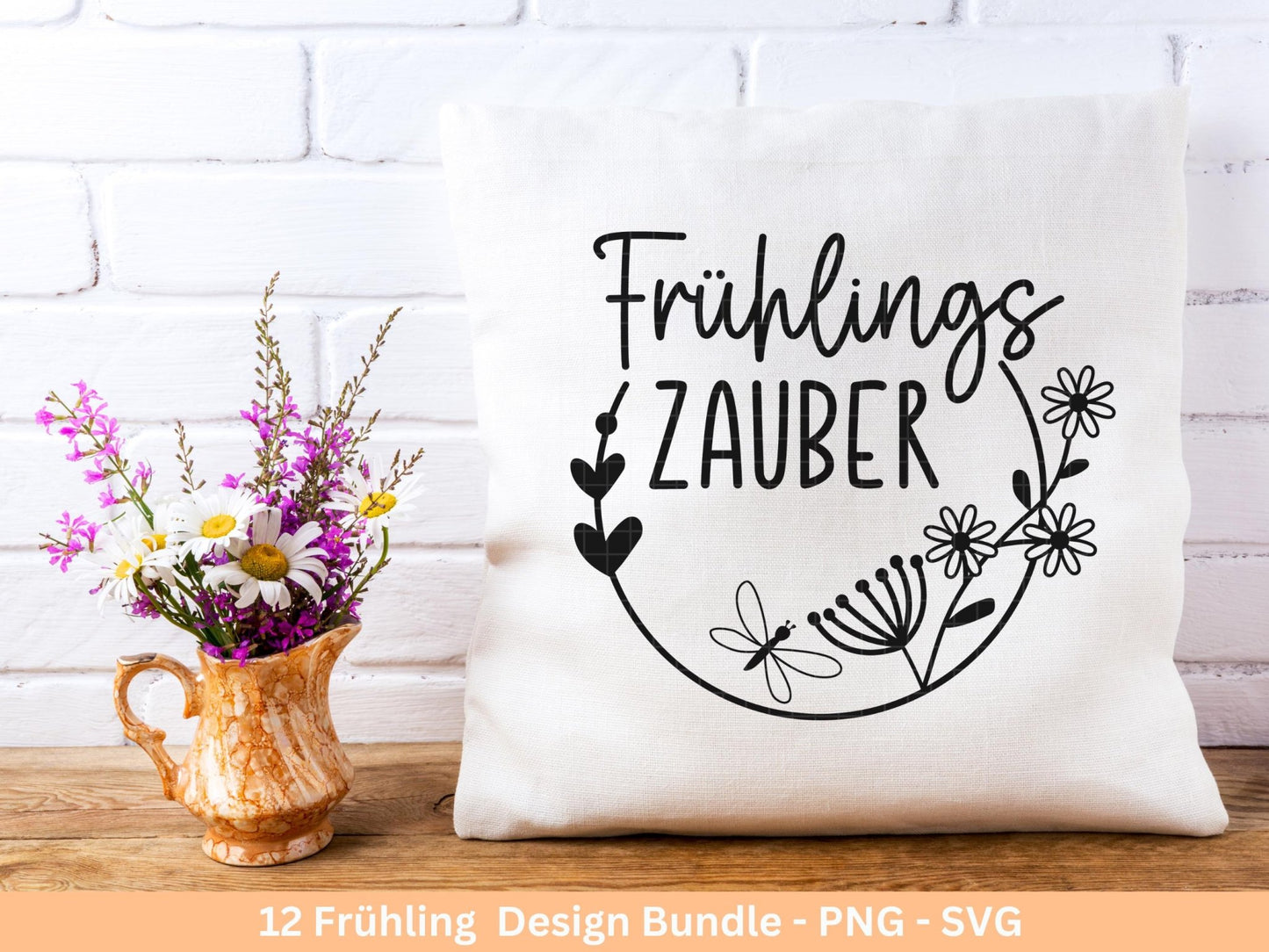 Frühling Plotterdatei - Hallo Frühling - Laserdatei Frühling - Cricut Svg - Ostern Svg - Frühling to go - Frühlings Bundle - Frühling Svg - EmidaDesign