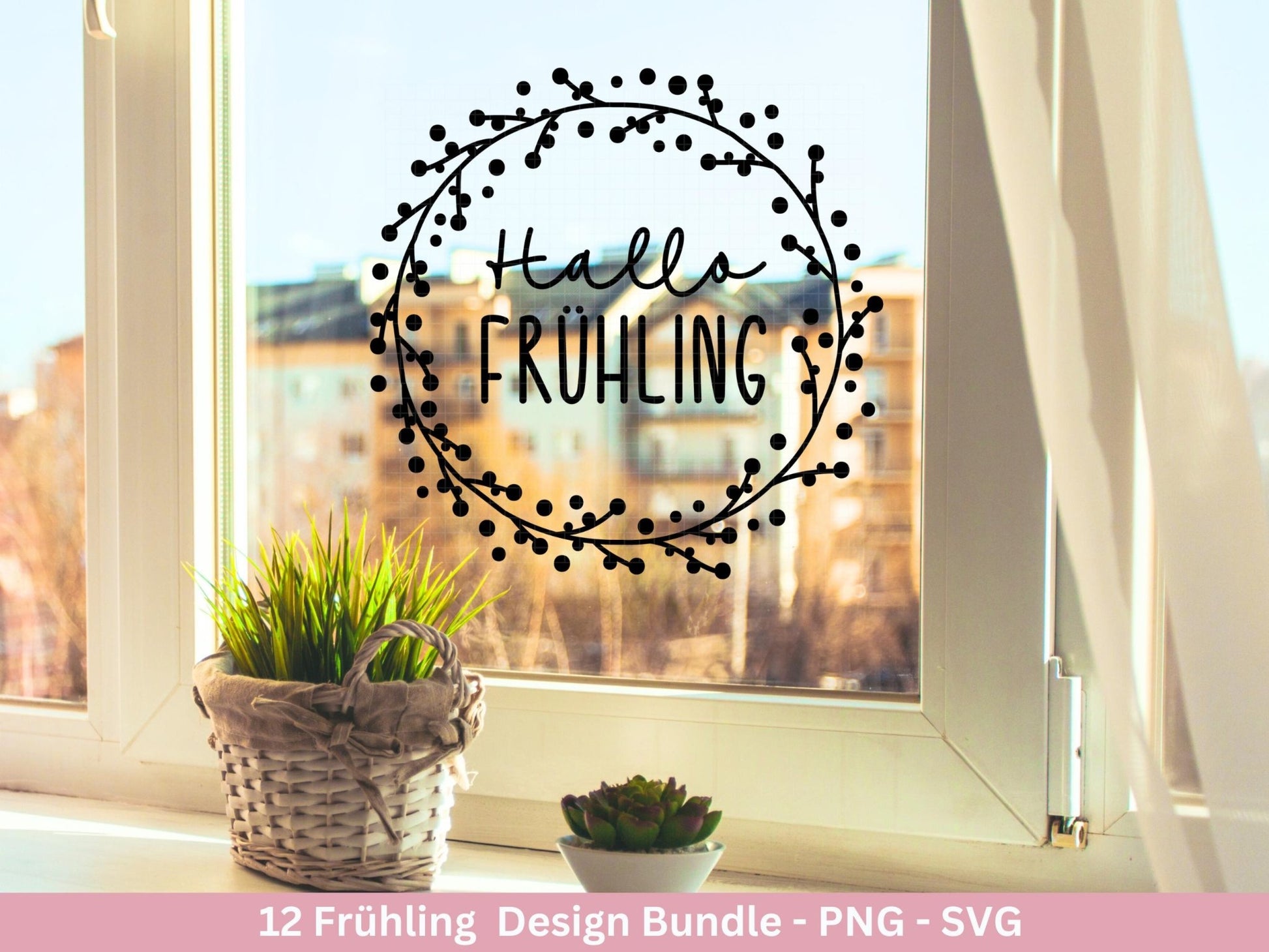 Frühling Plotterdatei - Hallo Frühling - Laserdatei Frühling - Cricut Svg - Ostern Svg - Ostergeschenk - Deutsche Schriftzüge - Frühling Svg - EmidaDesign