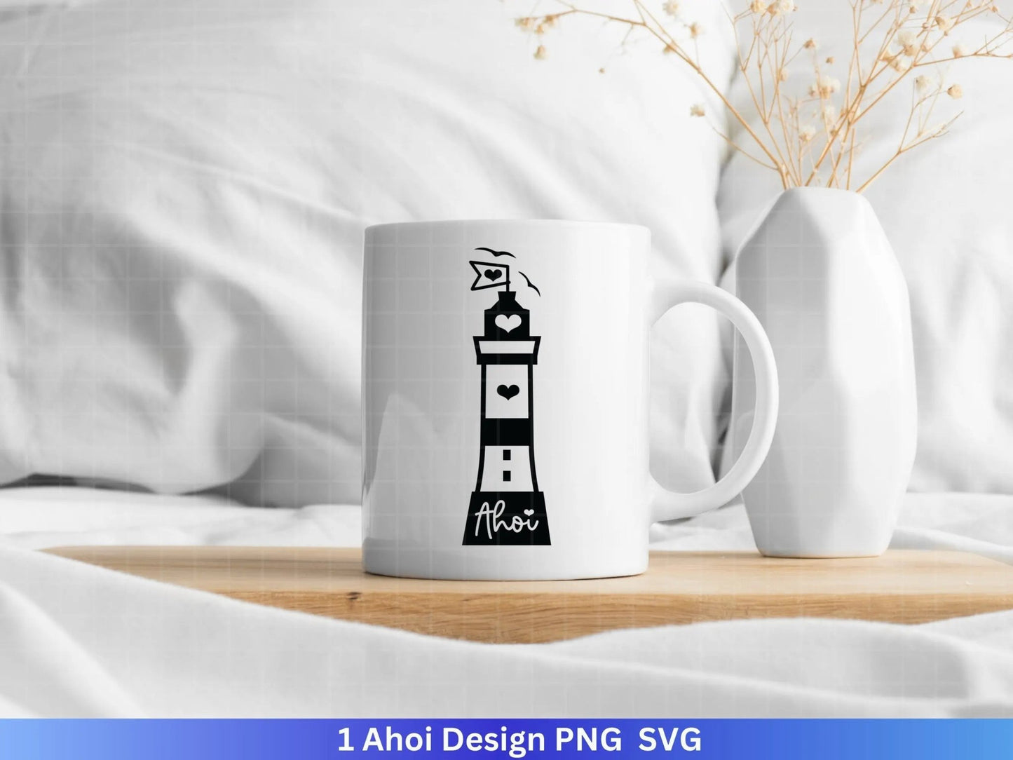 German Ahoi Plotterdatei - Maritim svg - Nautical Clipart - Leuchtturm svg - Möwen svg - Wilkommen im Norden svg - Moin - Cricut Silhouette