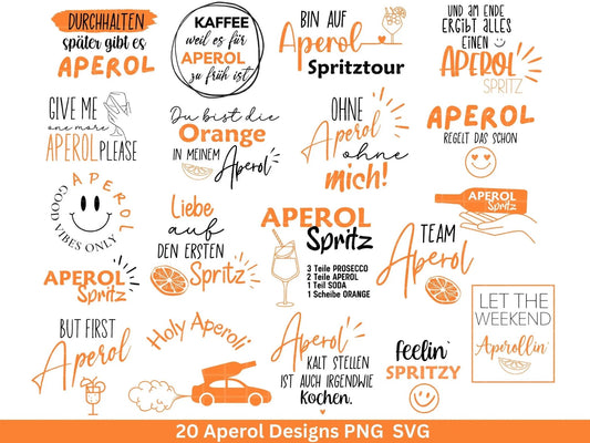 German Aperol svg png Bundle - Holy Aperoli svg - Aperol Spritztour svg - Cricut Silhouette Studio Plotterdatei SVG - Digital - Shirt svg