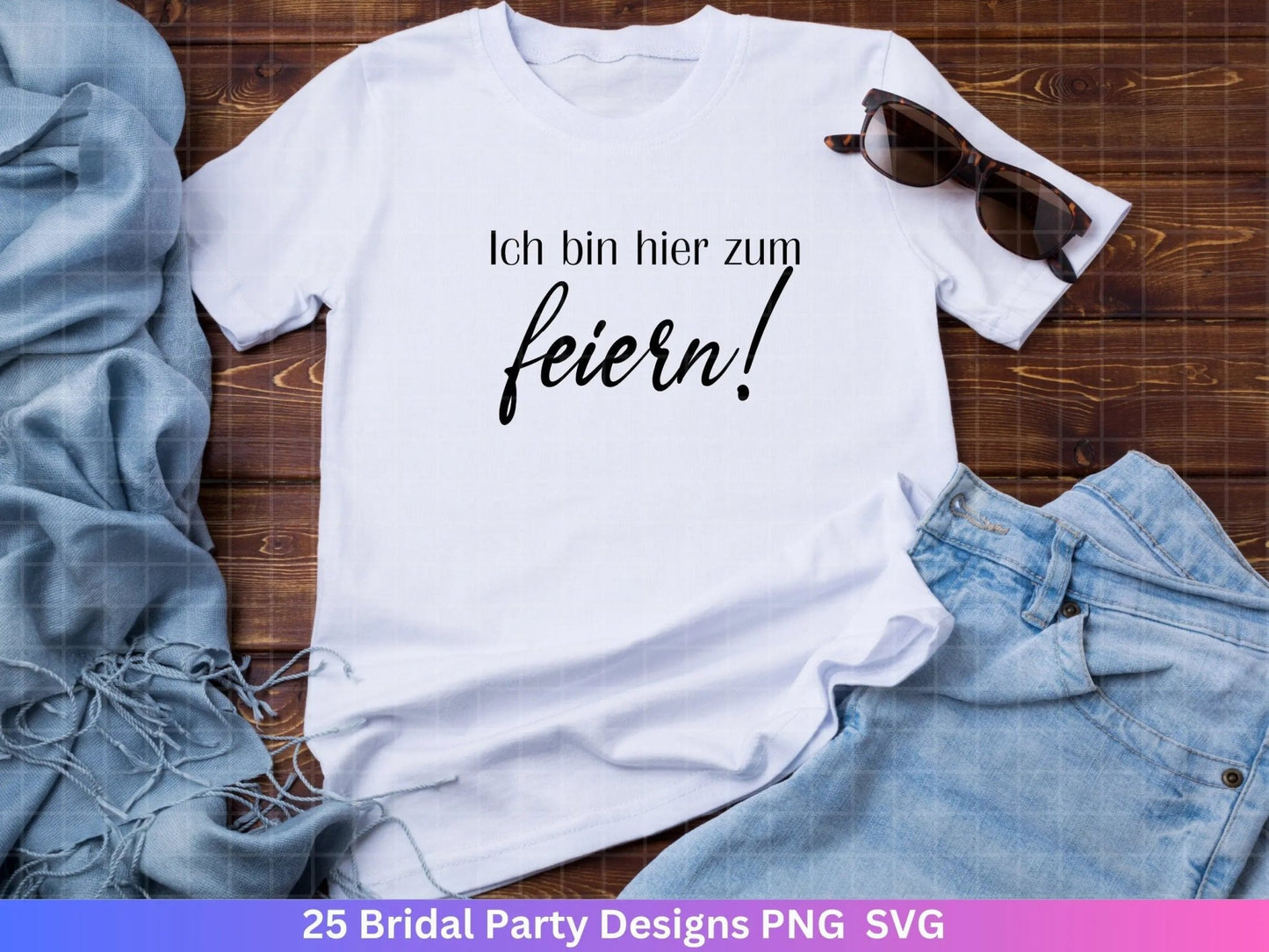 German Bride SVG Bundle - Hochzeit Party - Brautjungfer - JGA - Verlobungsfeier- Cricut Silhouette Studio Plotterdatei SVG - Bride Shirts