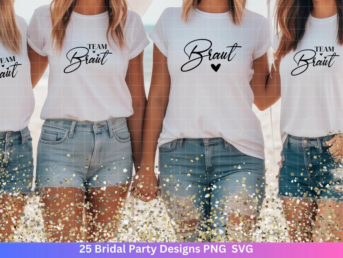 German Bride SVG Bundle - Hochzeit Party - Brautjungfer - JGA - Verlobungsfeier- Cricut Silhouette Studio Plotterdatei SVG - Bride Shirts