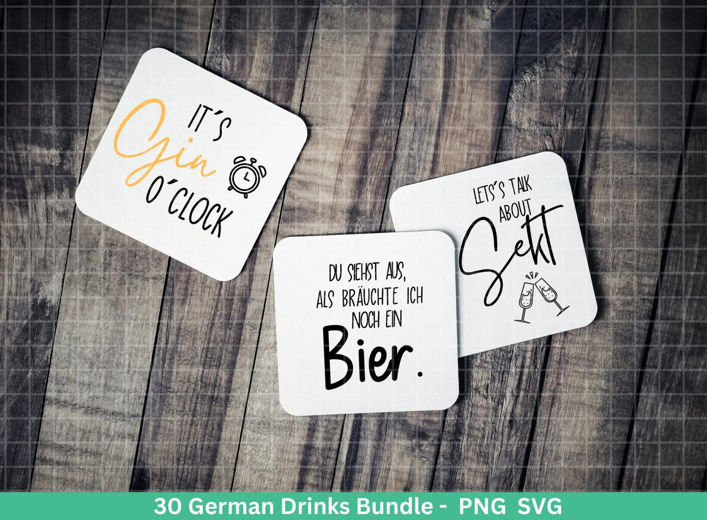 German drinks svg png Bundle - Alkohol svg - Lillet svg - Cricut Silhouette Studio Plotterdatei SVG - Coffee svg - deutsche Sprüche svg