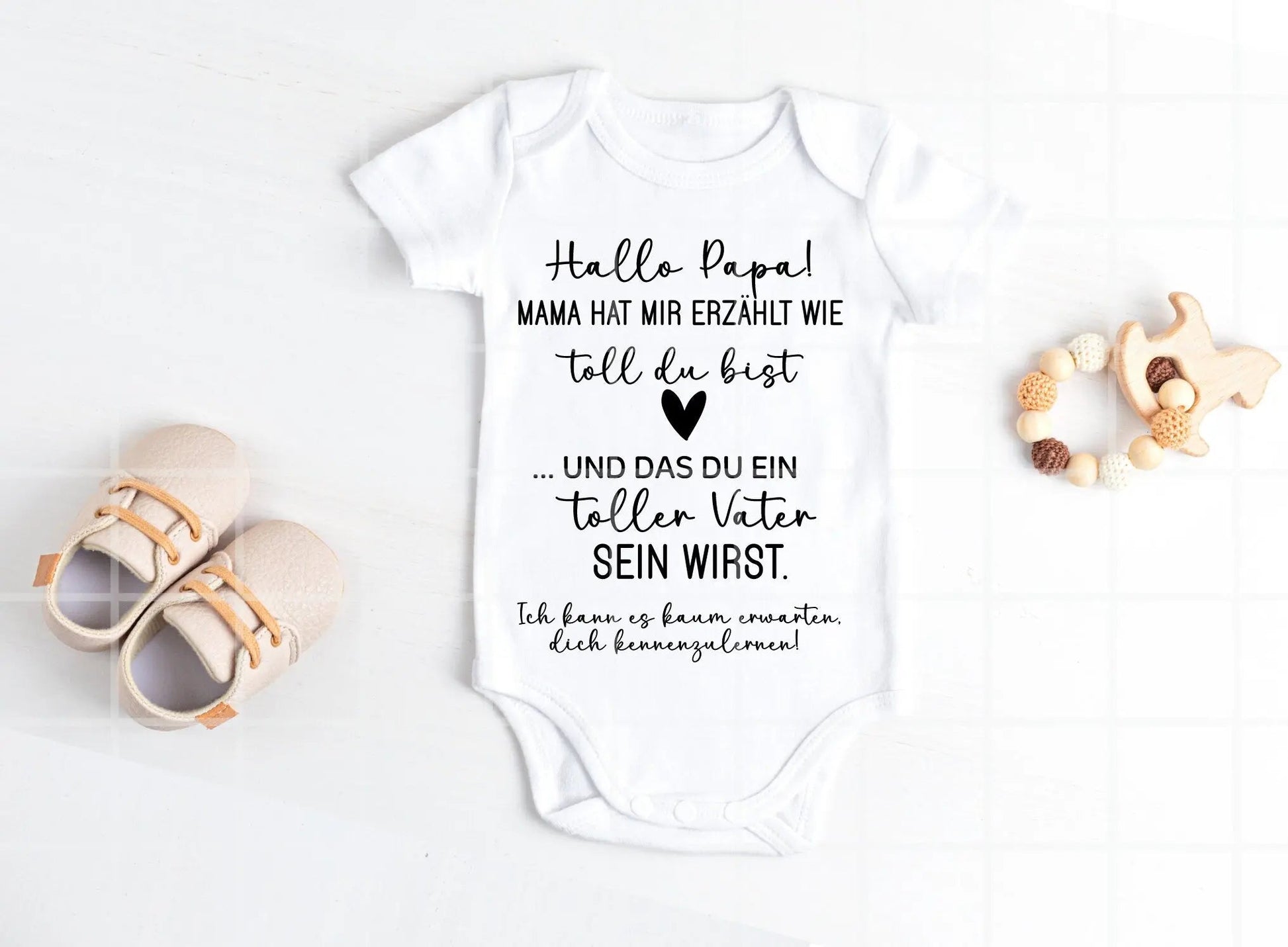 German Du wirst Vater Svg png - Vater geschenk - Babybody svg - Vatertag Svg - Geschenk zur Geburt - Cricut Silhouette Studio Plotterdatei