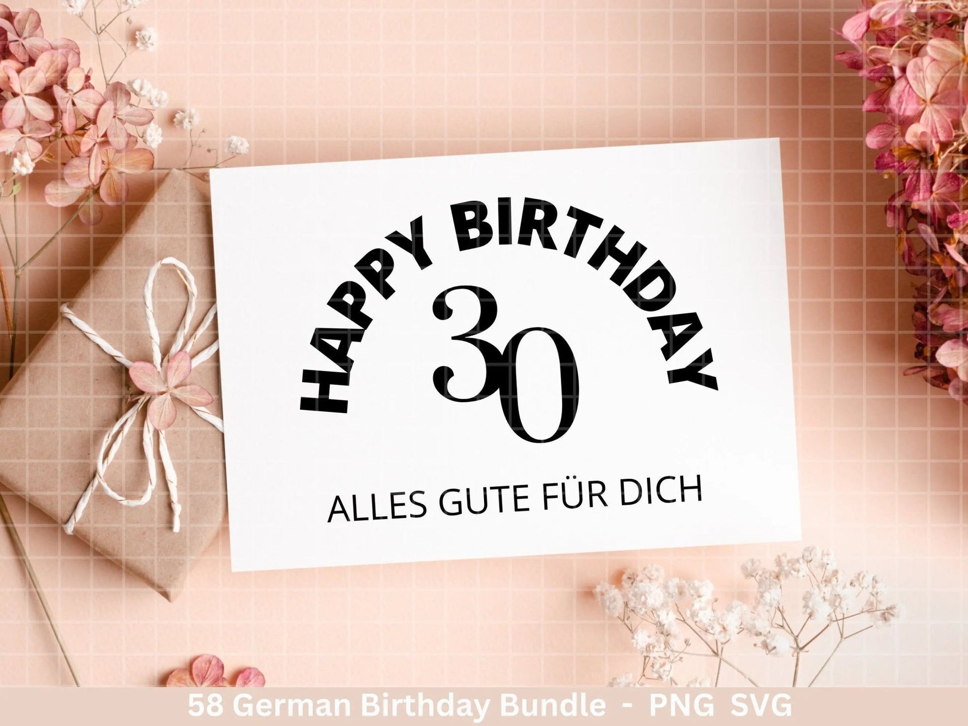 German Geburtstag Plotterdatei Bundle svg - Geburtstagssprüche deutsch - Geburtstag Cricut Silhouette - Geburtstag Schriftzüge - Digistamp