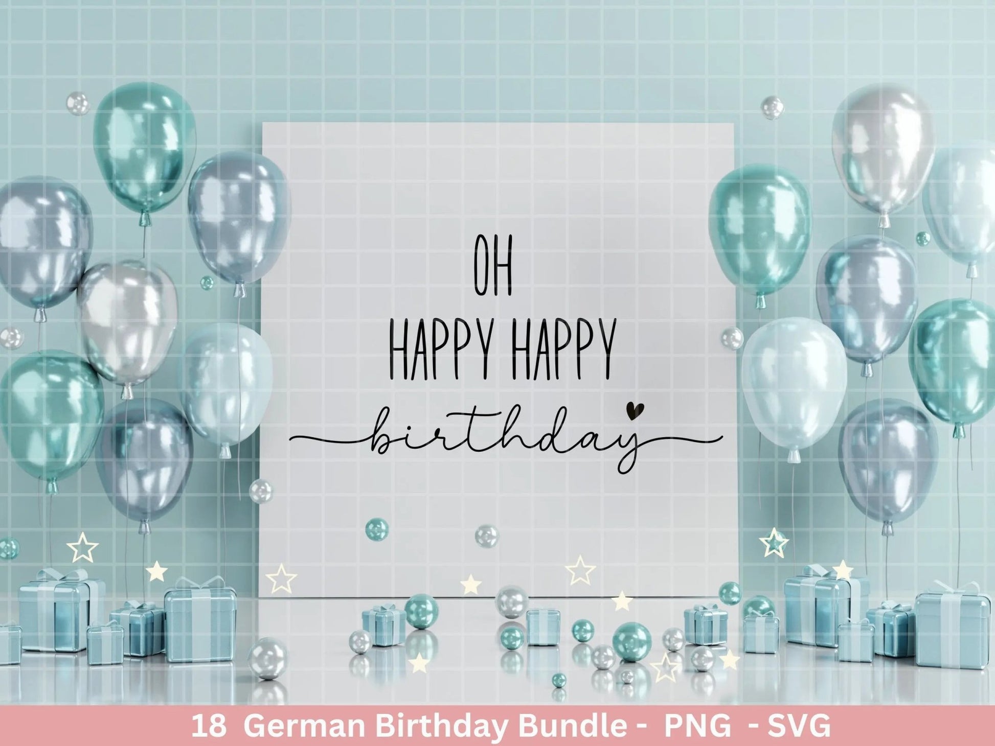 German Geburtstag Plotterdatei Bundle svg - Geburtstagssprüche deutsch - Geburtstag Cricut Silhouette - Geburtstag Schriftzüge - Digistamp