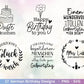 German Geburtstag Plotterdatei Bundle svg - Geburtstagssprüche deutsch - Geburtstag Cricut Silhouette - Geburtstag Schriftzüge - Digistamp - EmidaDesign