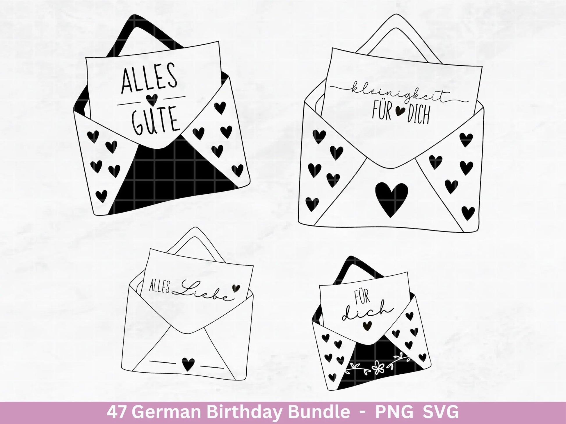 German Geburtstag Plotterdatei Bundle svg - Geburtstagssprüche deutsch - Geburtstag Cricut Silhouette - Geburtstag Schriftzüge - Digistamp