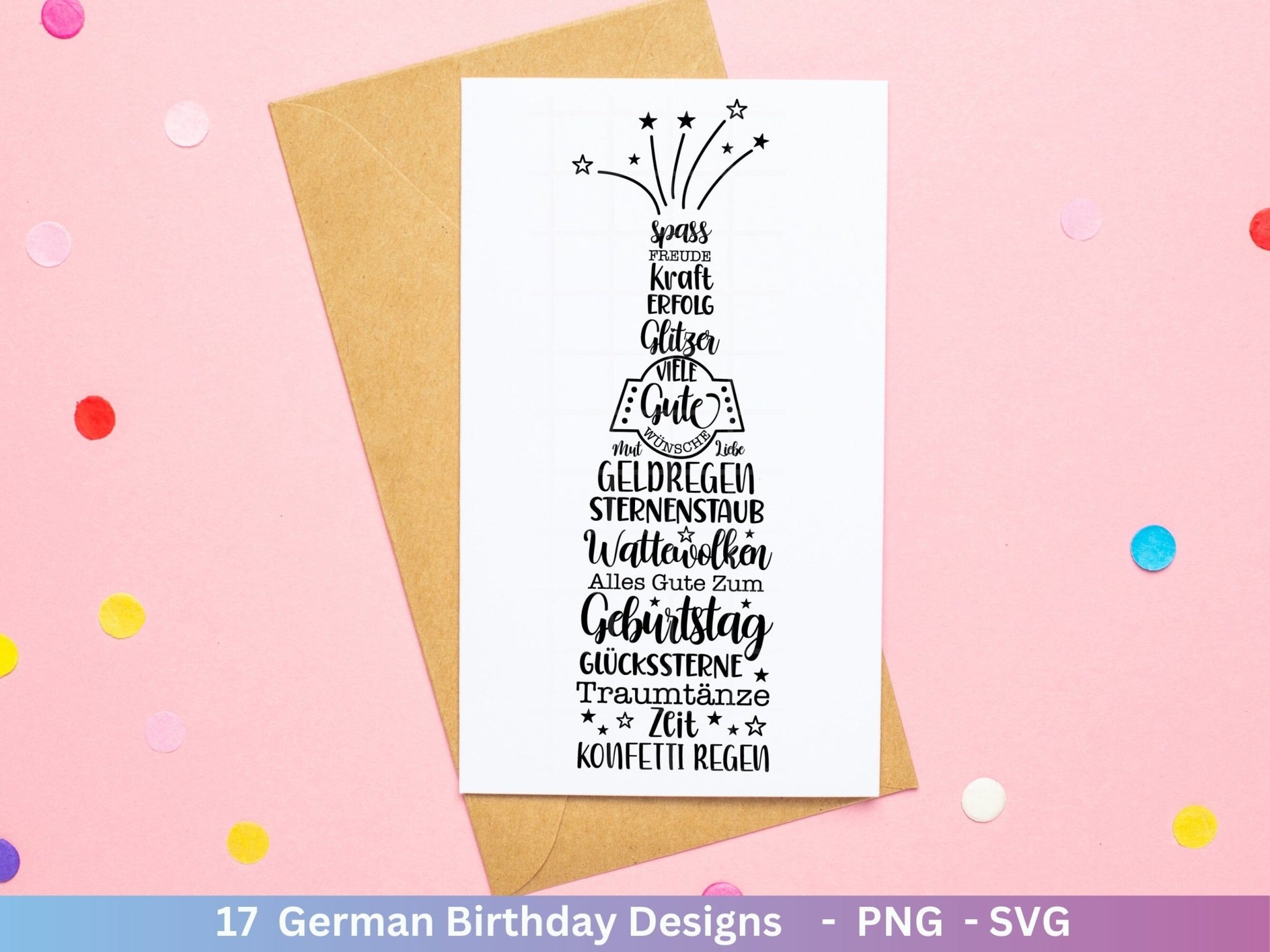 German Geburtstag Plotterdatei Bundle svg - Geburtstagssprüche deutsch - Geburtstag Cricut Silhouette - Geburtstag Schriftzüge - Digistamp - EmidaDesign